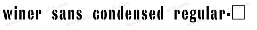winer sans condensed regular字体转换